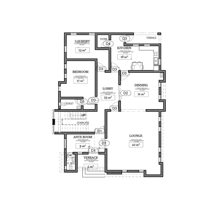 Black and white residential plan